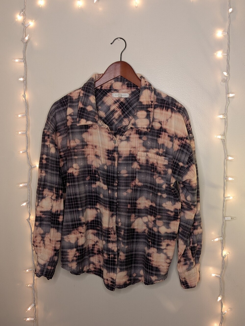 Bleached Women's Plaid Button-Up Shirt - Size S